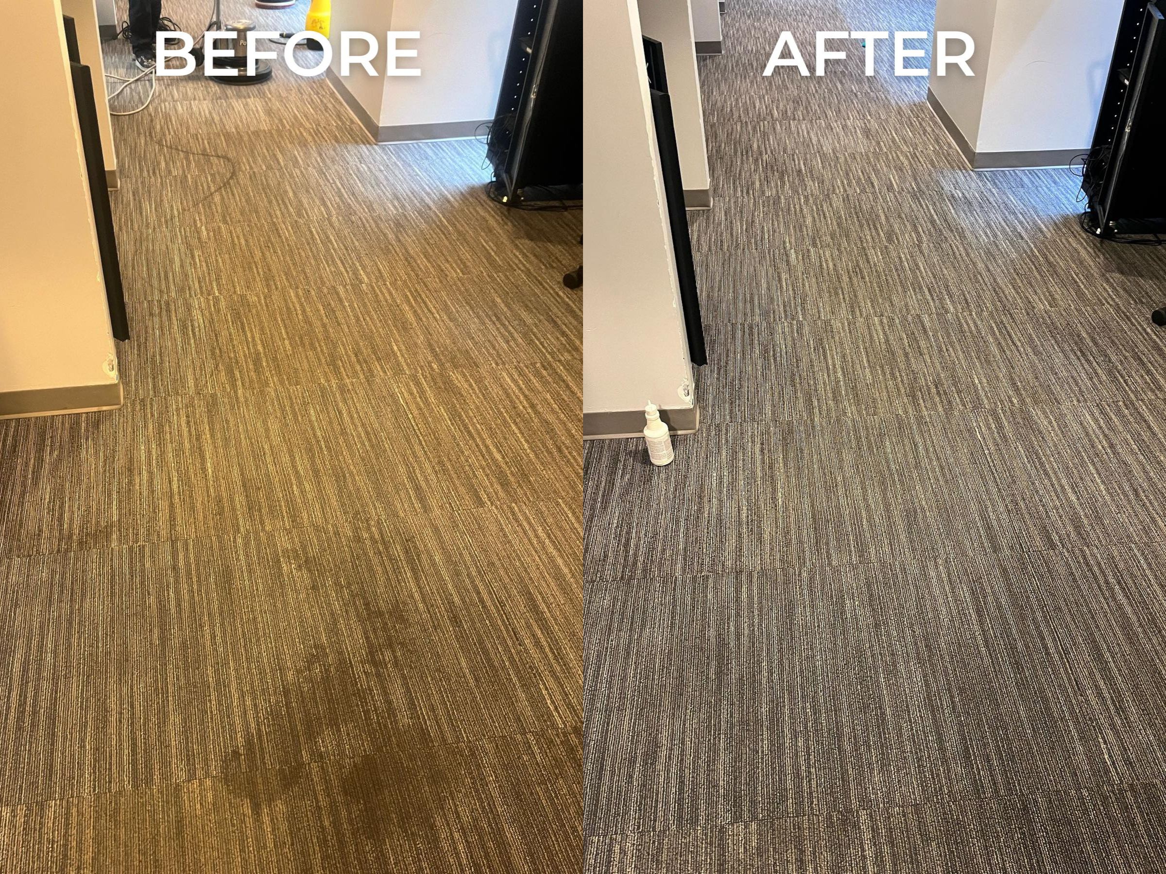 Carpet Cleaning Denver CO professional before-and-after carpet restoration.