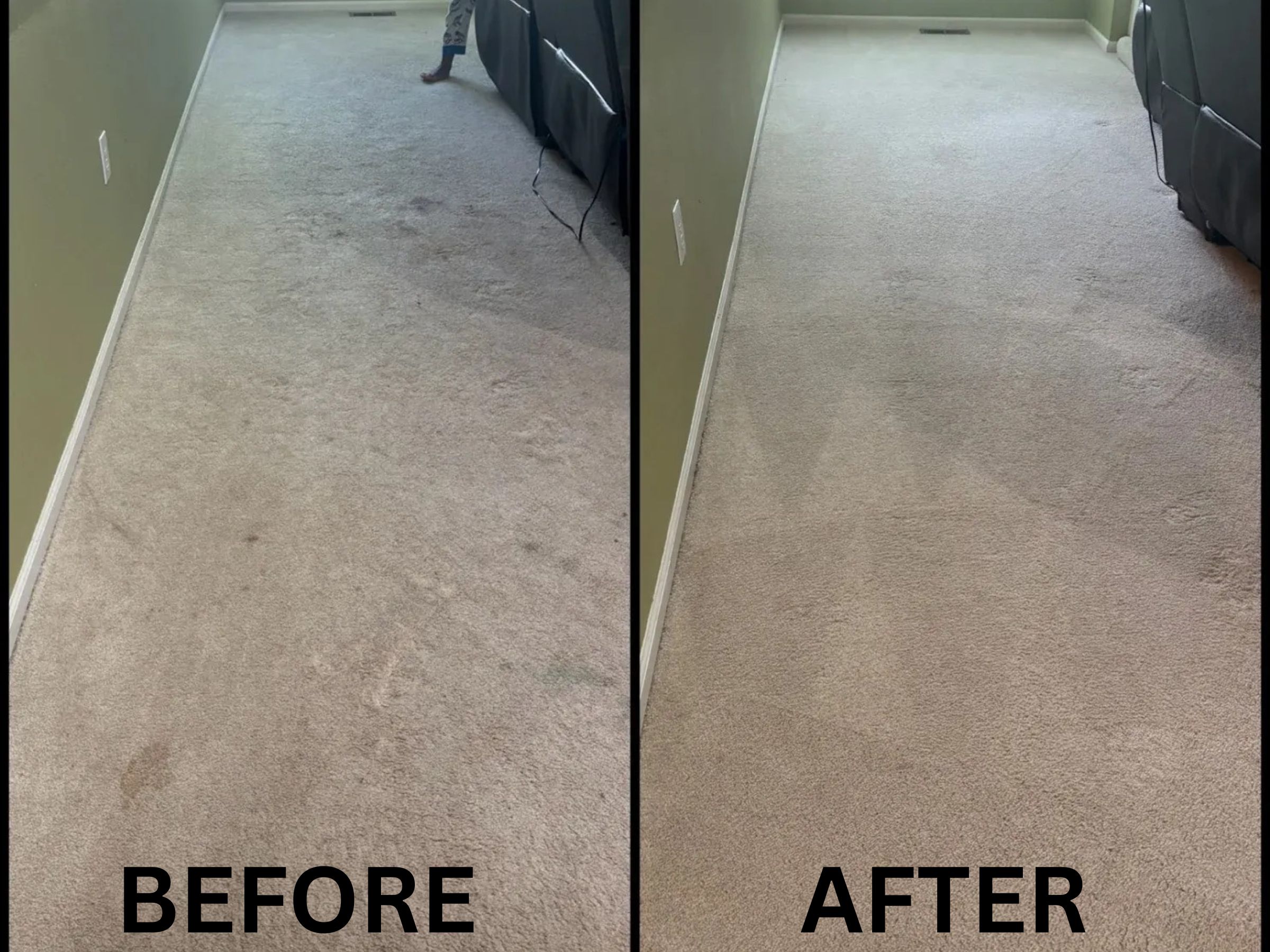 Carpet Cleaning Denver CO before-and-after professional cleaning results.